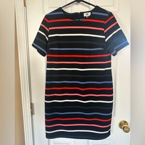 Old Navy Black and Red Striped Mini Dress